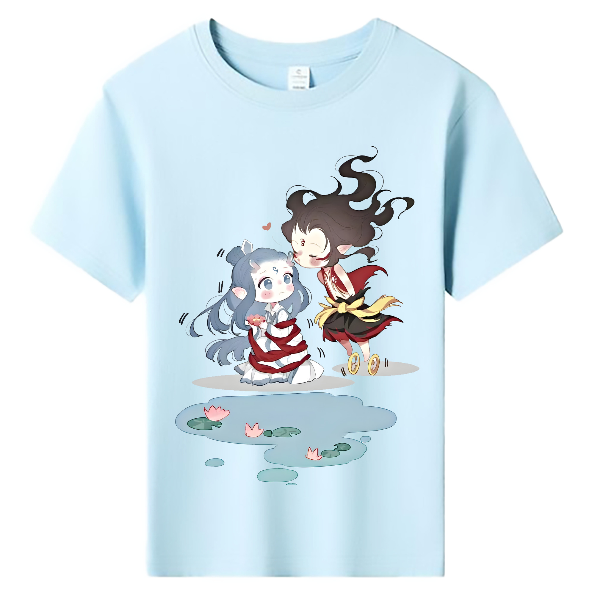 （画像用） Ne Zha 2 ナタ 魔童の大暴れ 綿100％キッズTシャツ（フロントプリント）